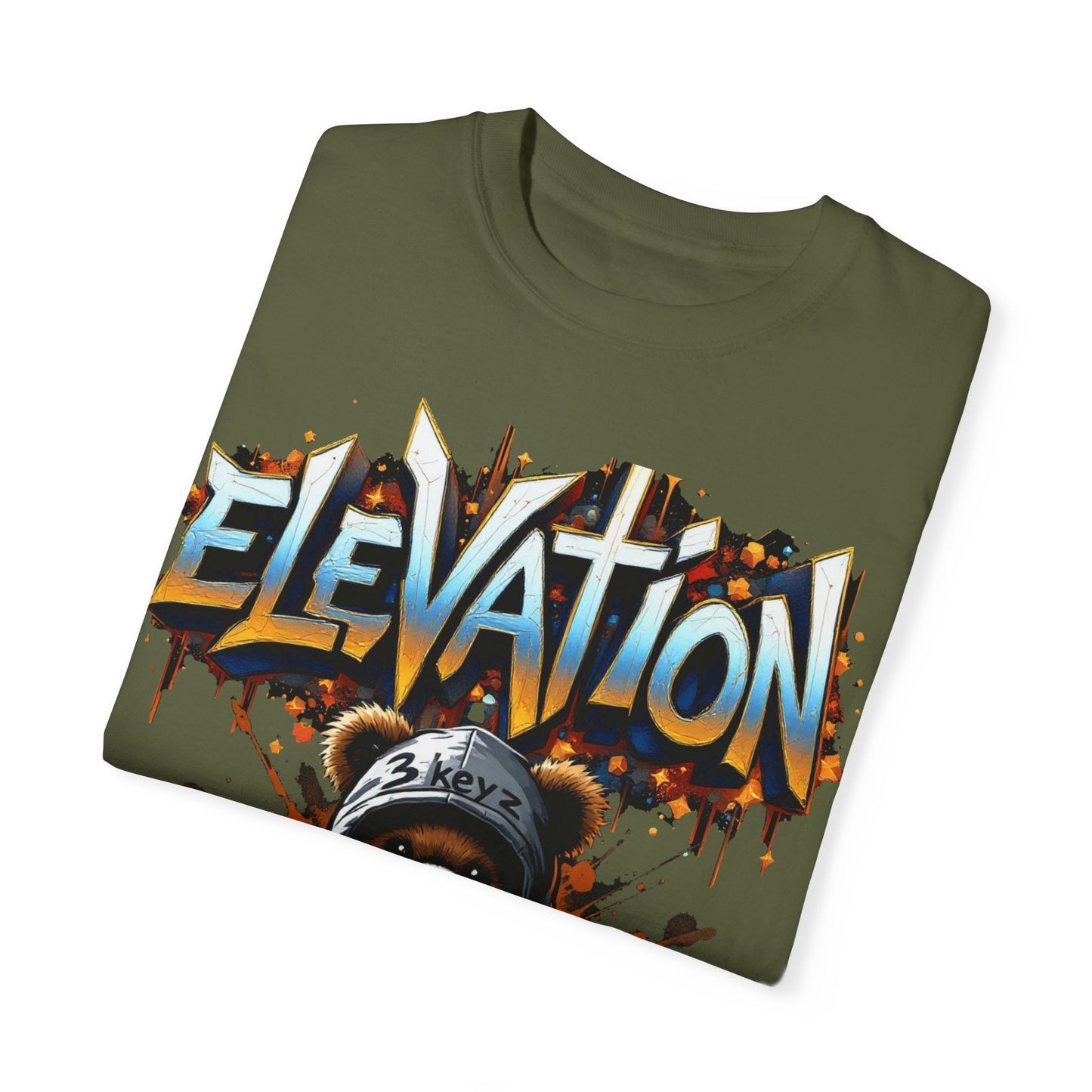 Street Drip T-shirt - Elevation Teddy Drip Orange Fierce