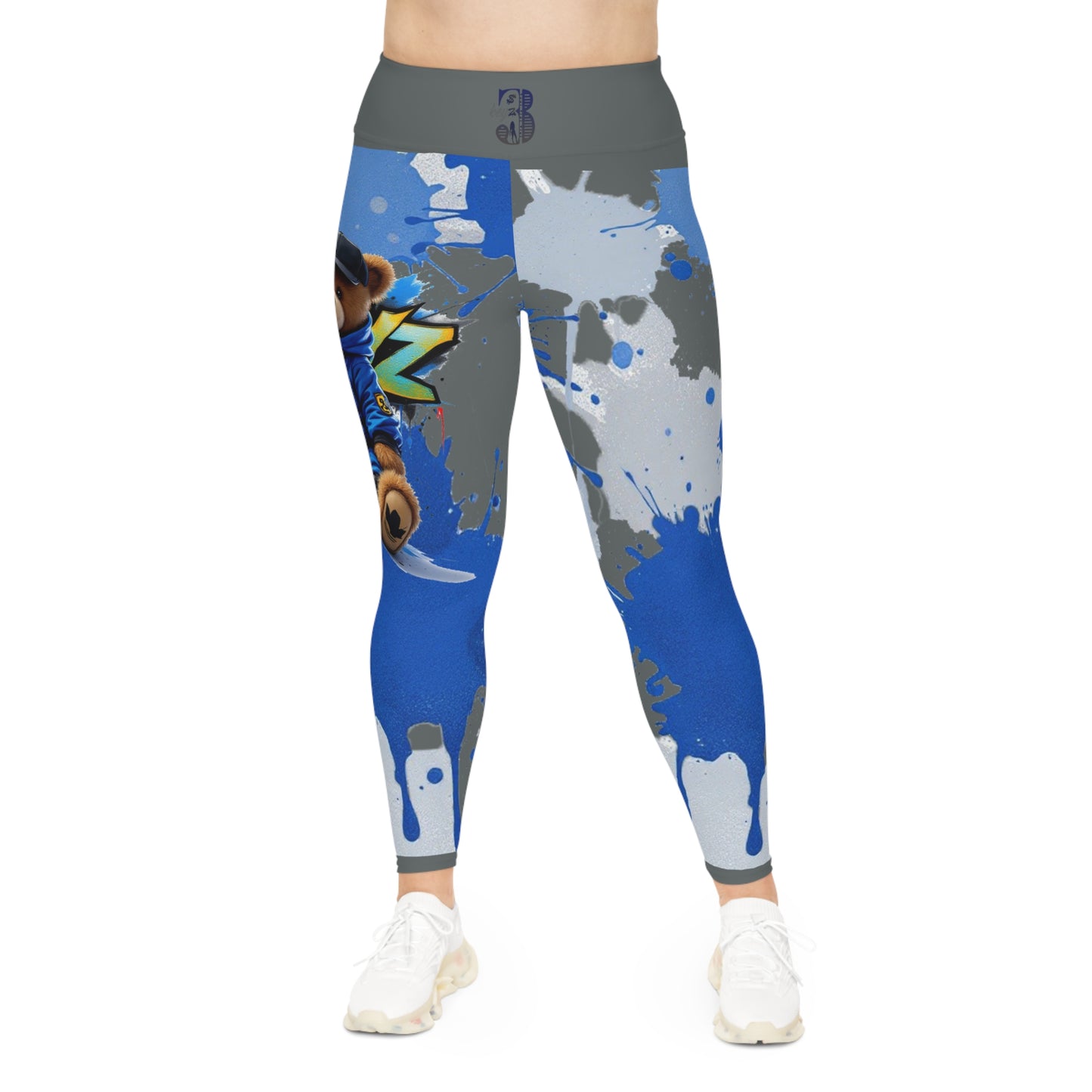 3keyz Blue splash yoga leggings