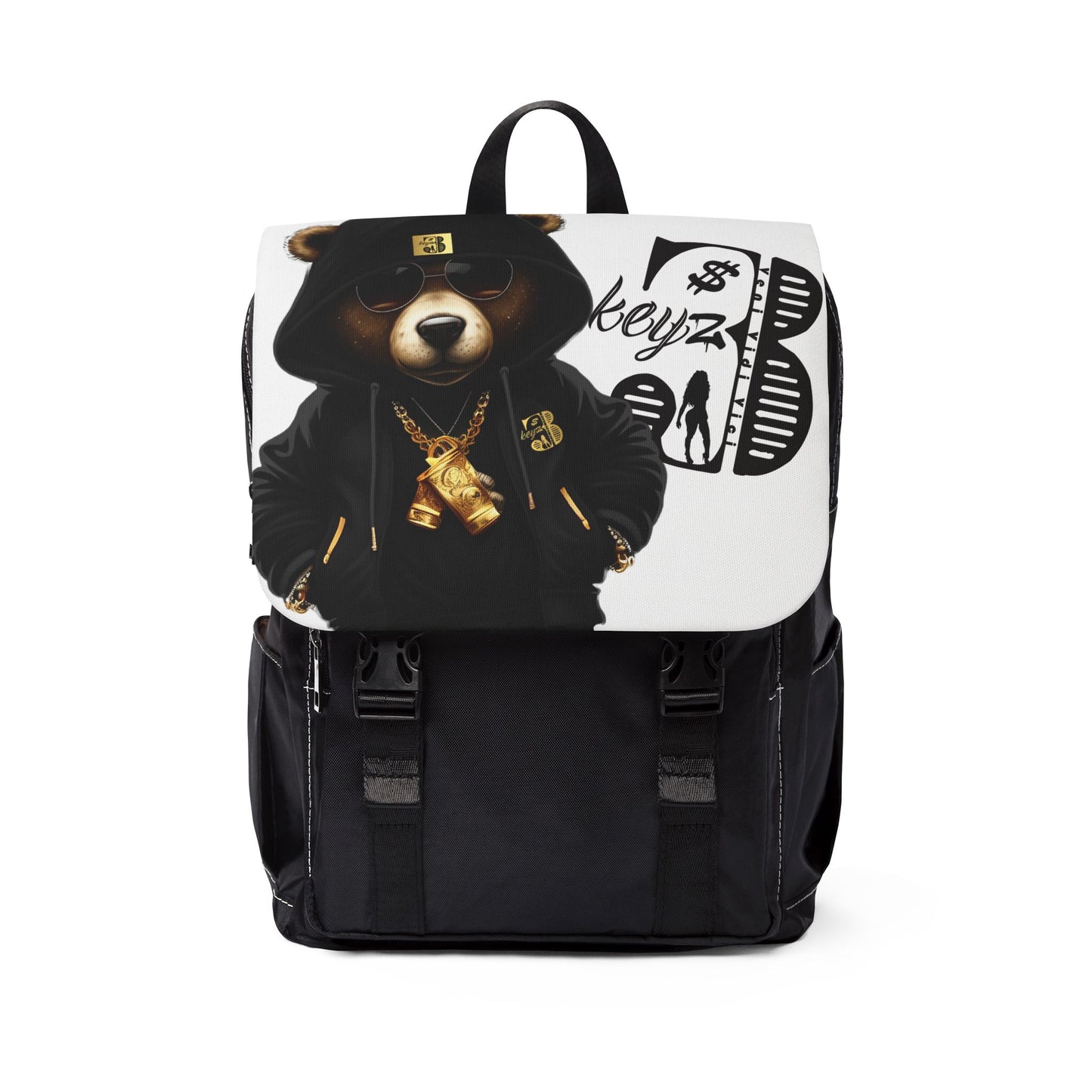 3keyz OG Teddy Backpack Black Drip Design