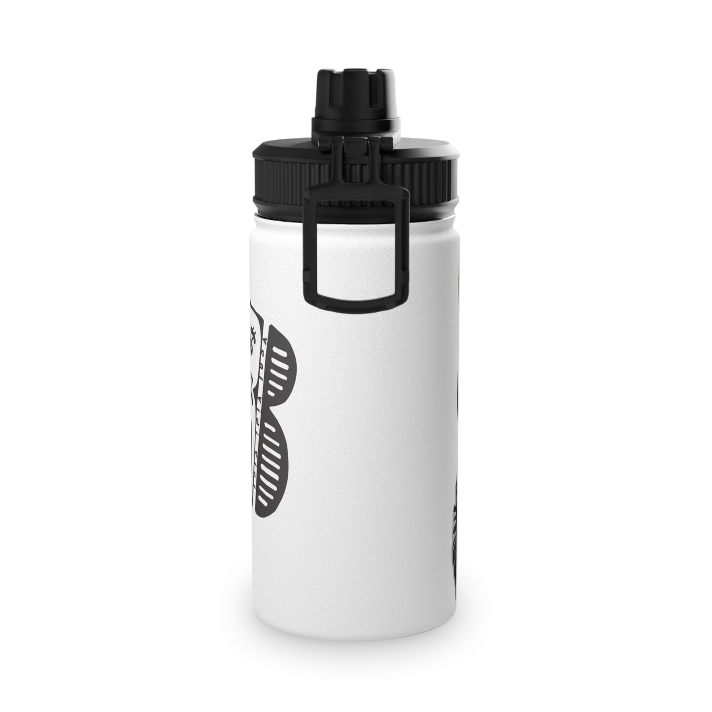 3keyz Cool Bear Black&Silver Stainless Steel Water Bottle with Sports Lid