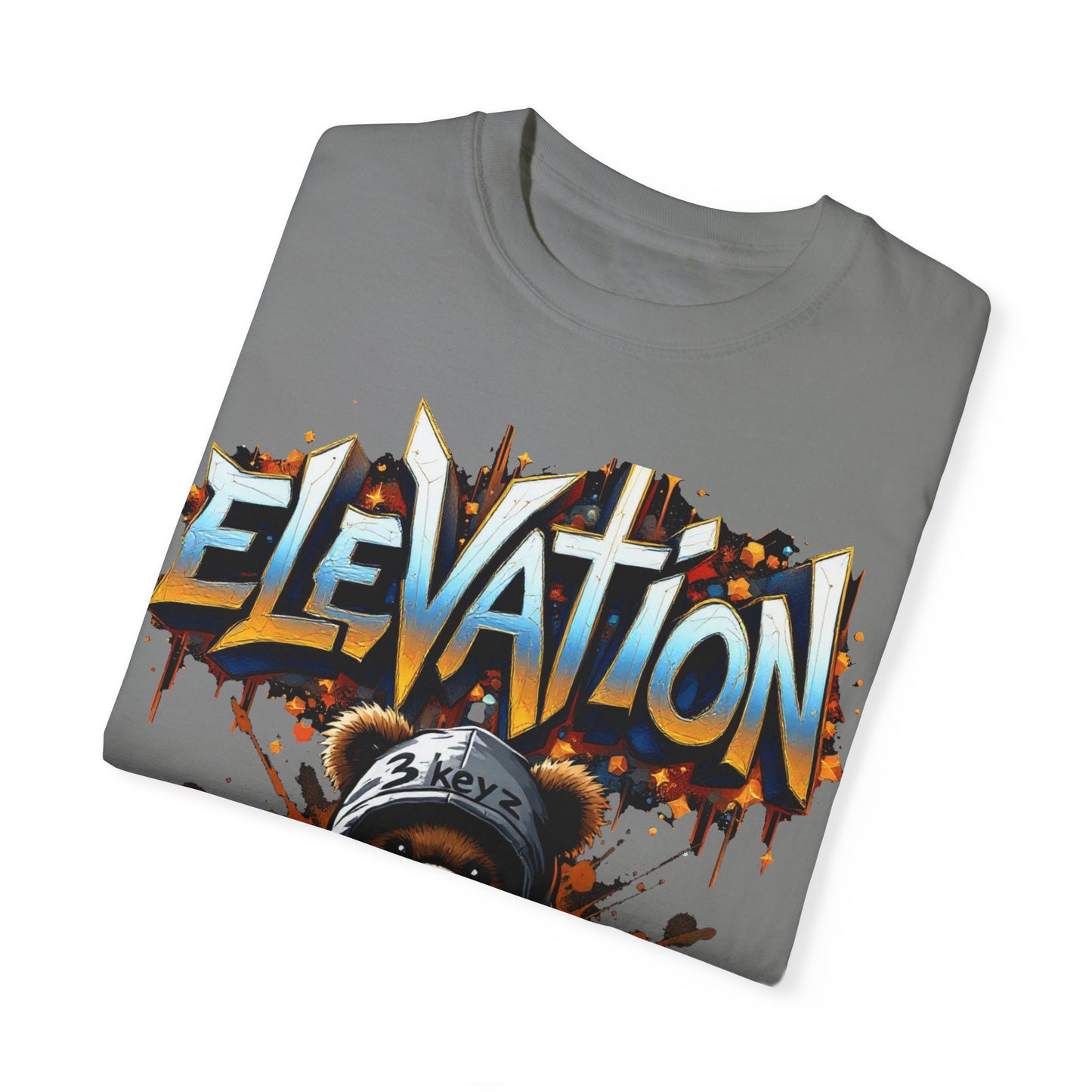 Street Drip T-shirt - Elevation Teddy Drip Orange Fierce