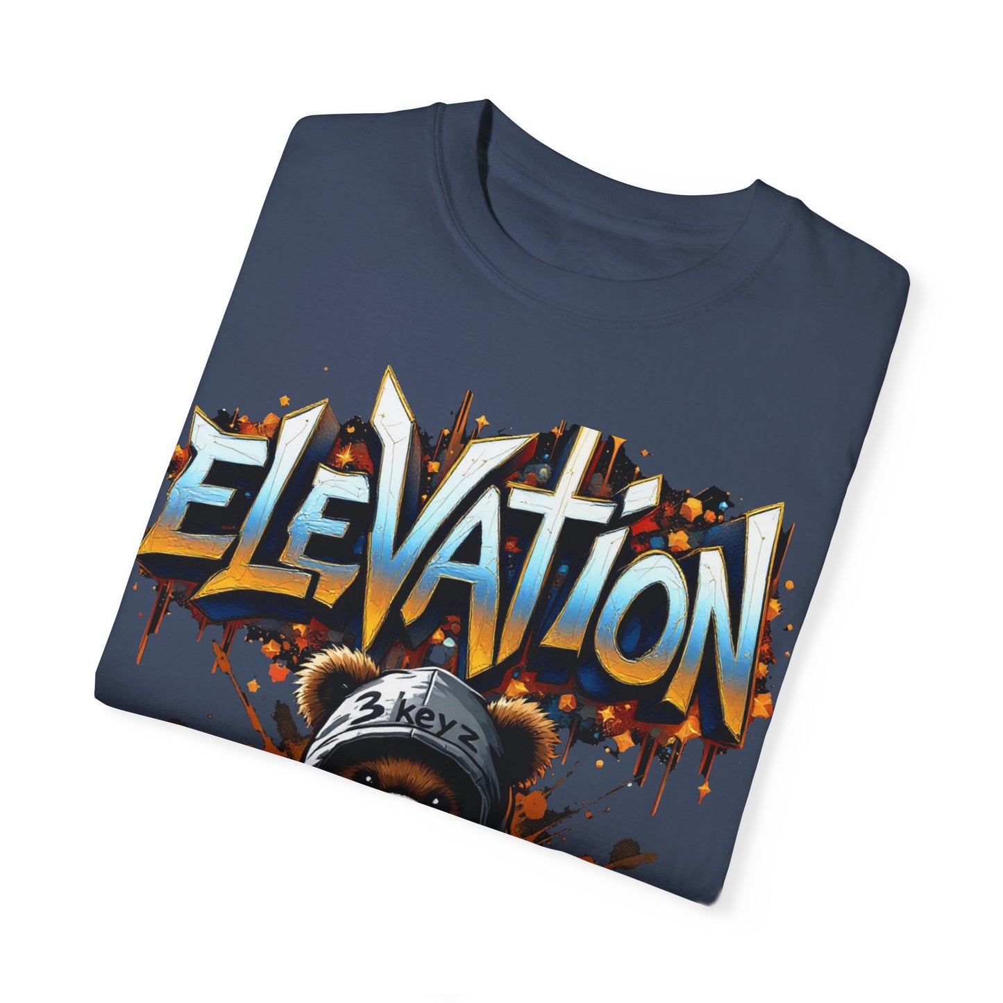 Street Drip T-shirt - Elevation Teddy Drip Orange Fierce