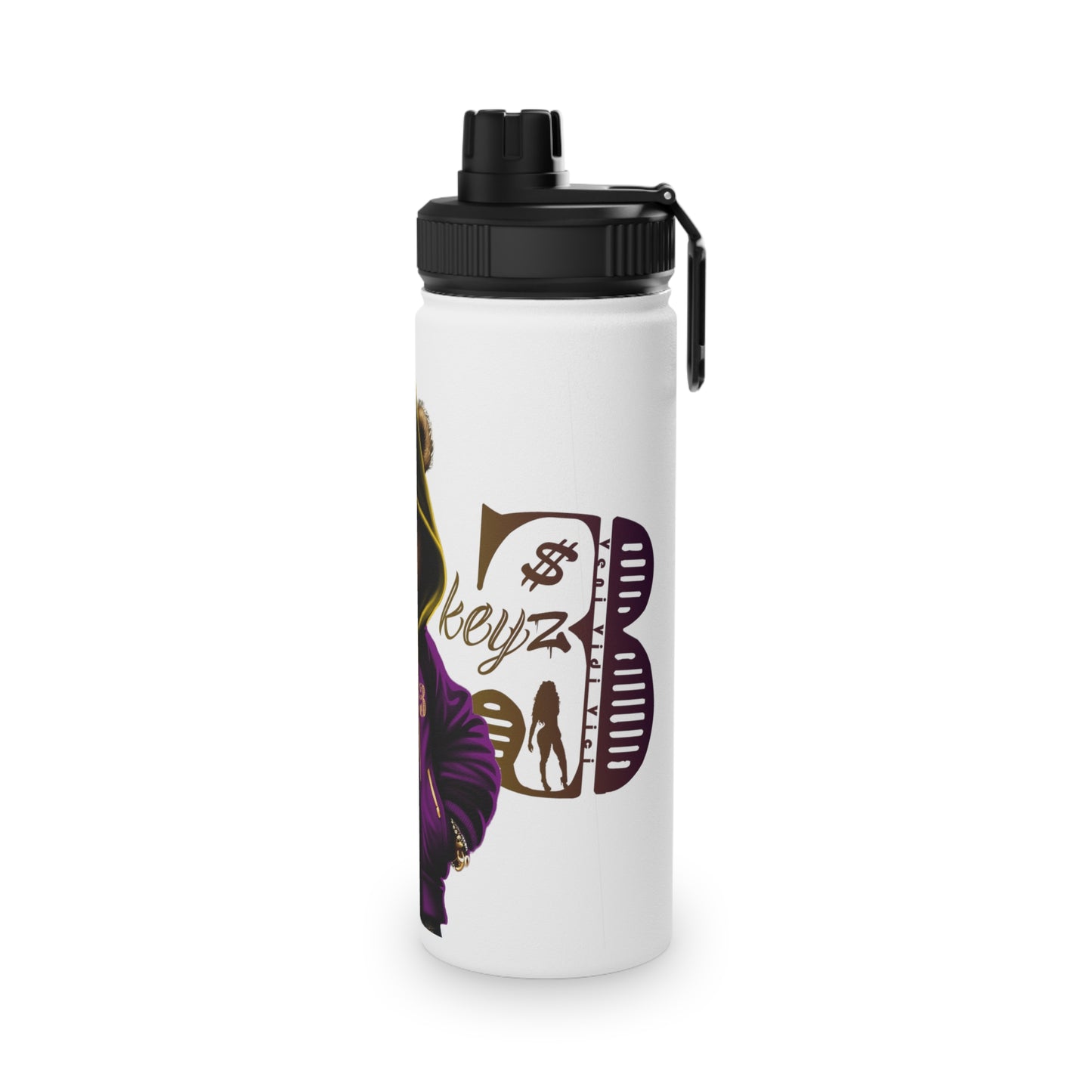 3keyz OG Purple&Gold Style Teddy Stainless Steel Sports Lid