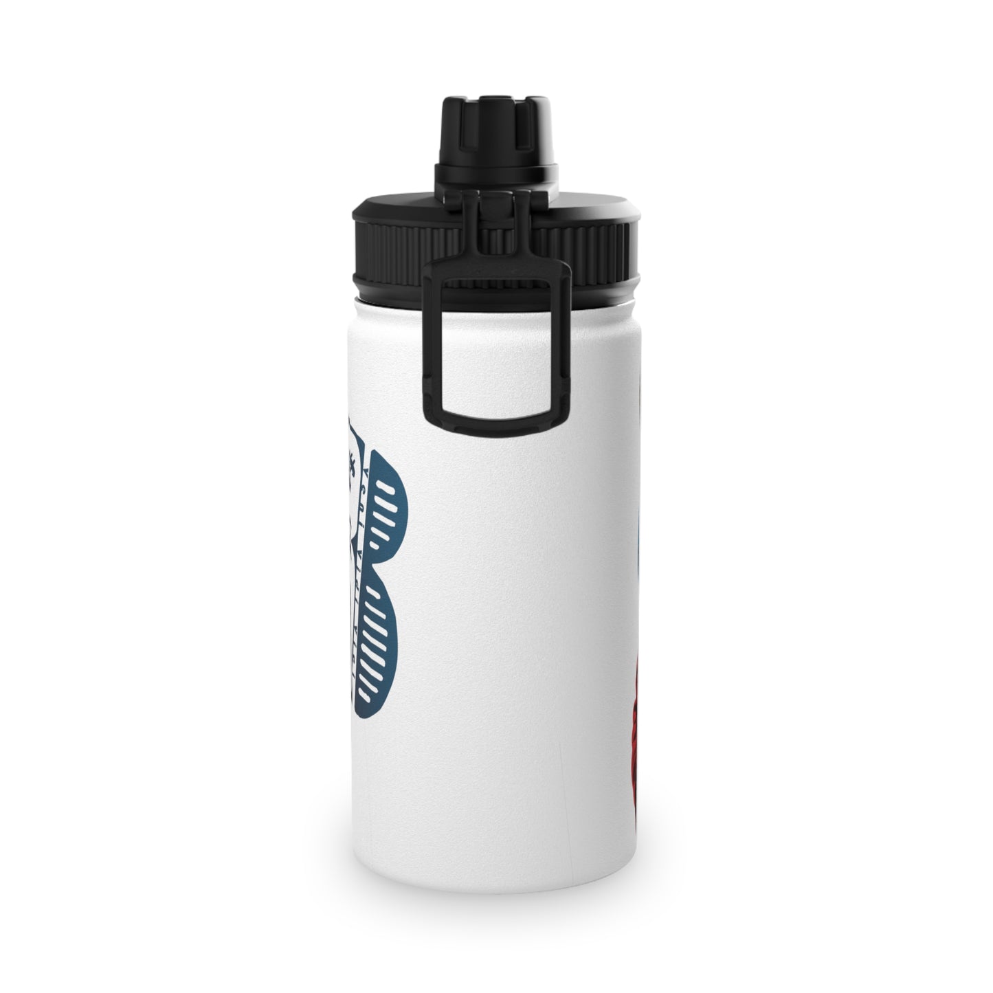 3keyz Cool Bear RWB Stainless Steel Water Bottle with Sports Lid