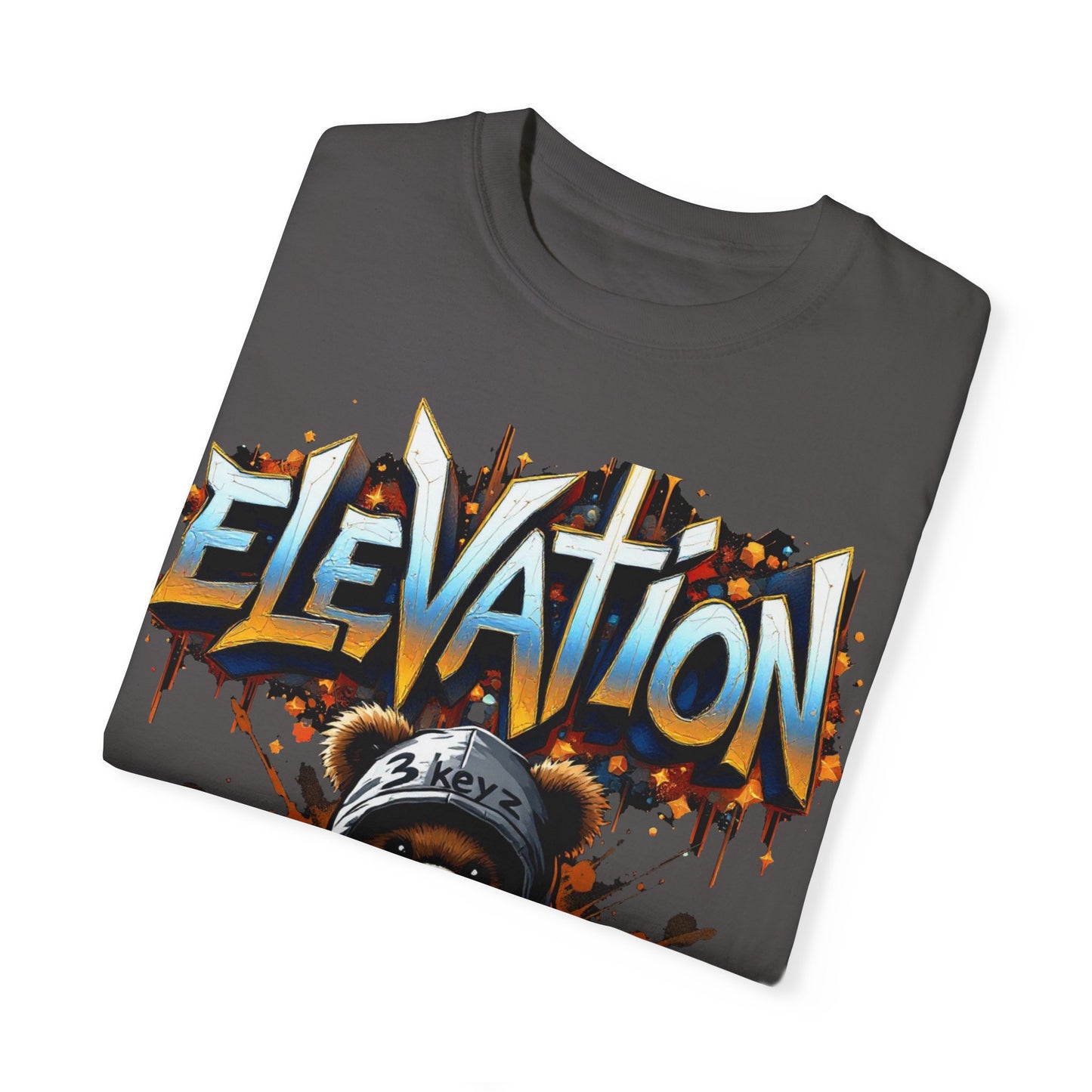 Street Drip T-shirt - Elevation Teddy Drip Orange Fierce