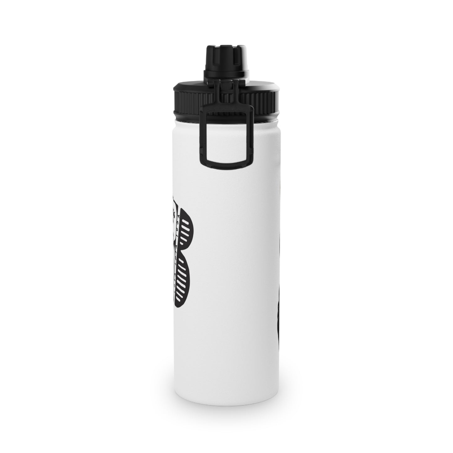 3keyz Cool Bear Black Stainless Steel Water Bottle with Sports Lid