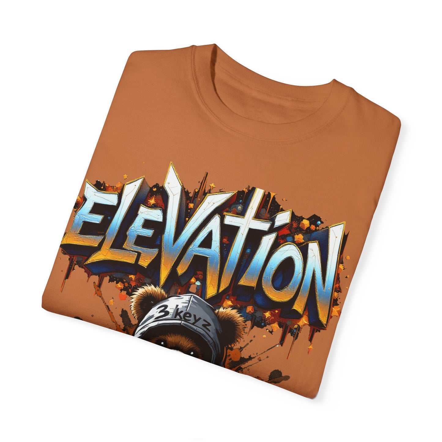 Street Drip T-shirt - Elevation Teddy Drip Orange Fierce