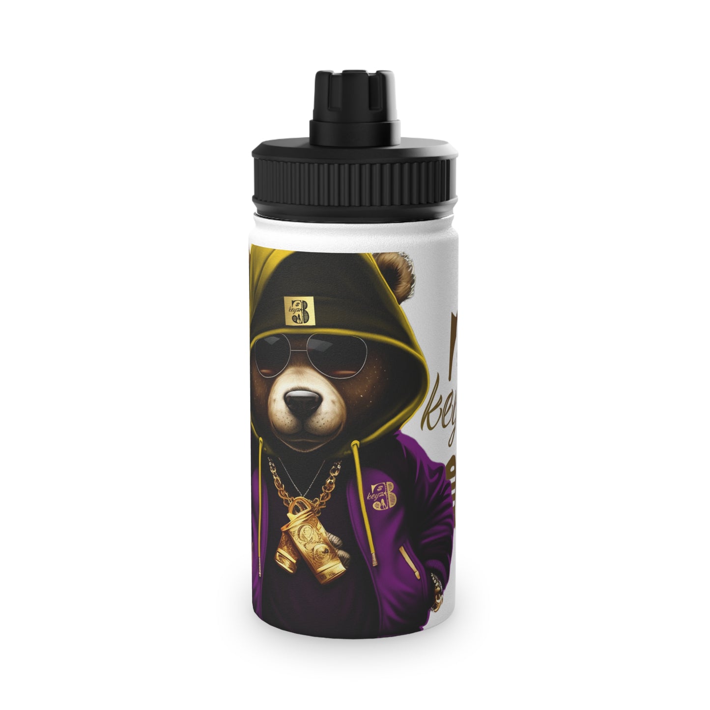 3keyz OG Purple&Gold Style Teddy Stainless Steel Sports Lid