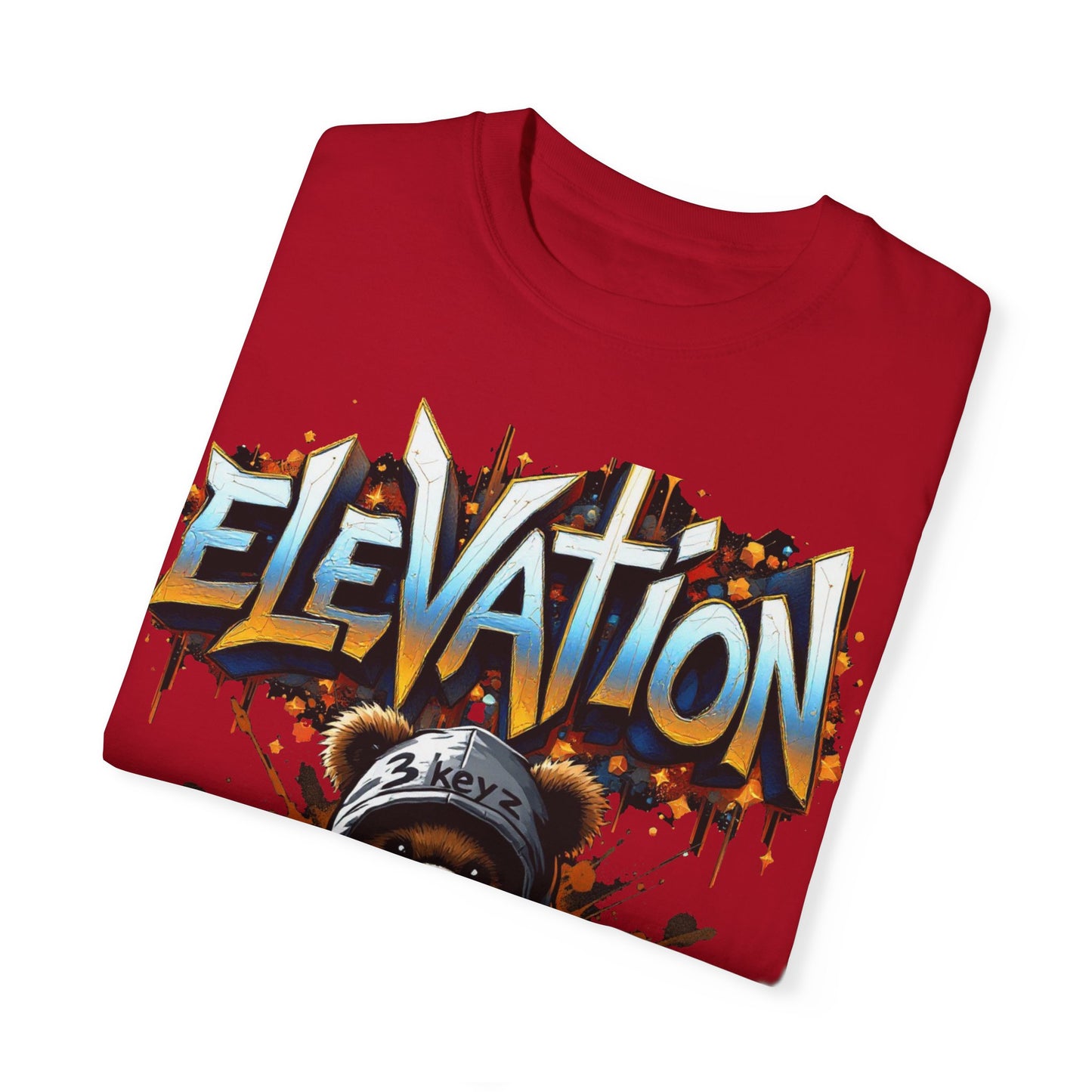 Street Drip T-shirt - Elevation Teddy Drip Orange Fierce