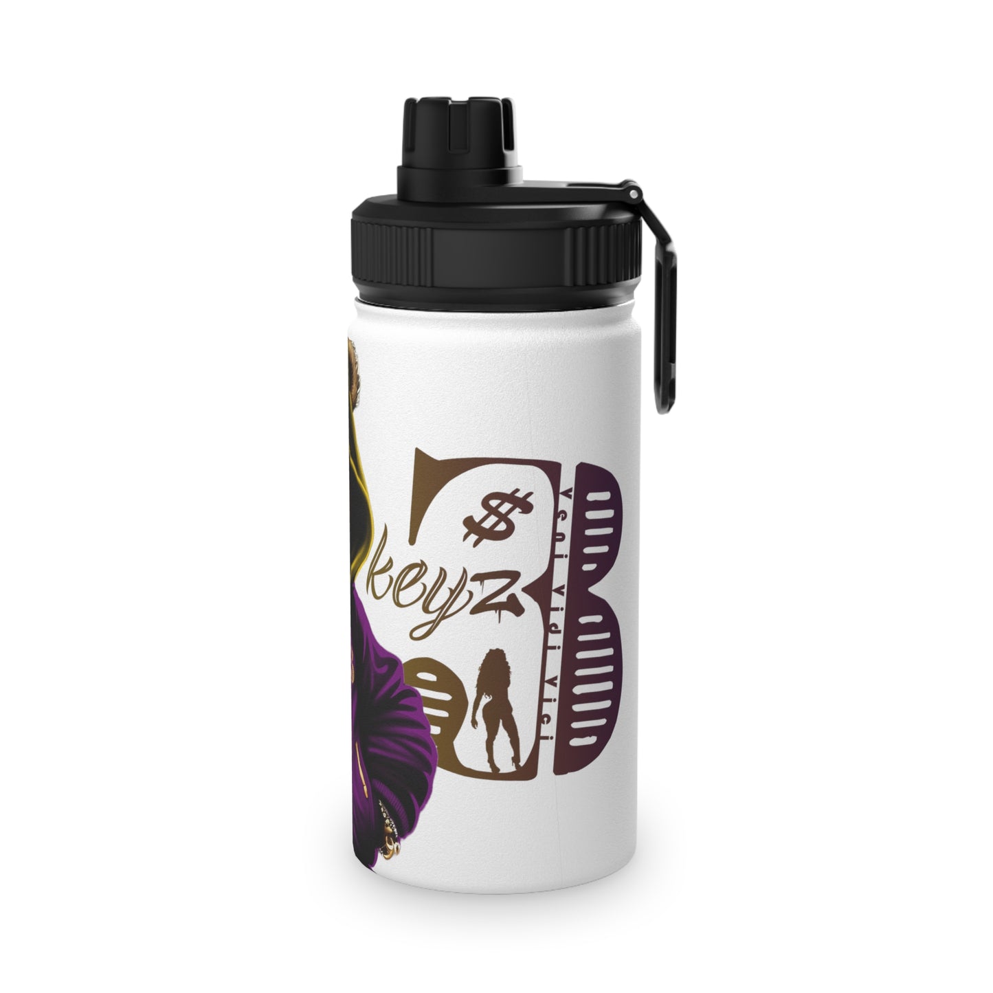 3keyz OG Purple&Gold Style Teddy Stainless Steel Sports Lid