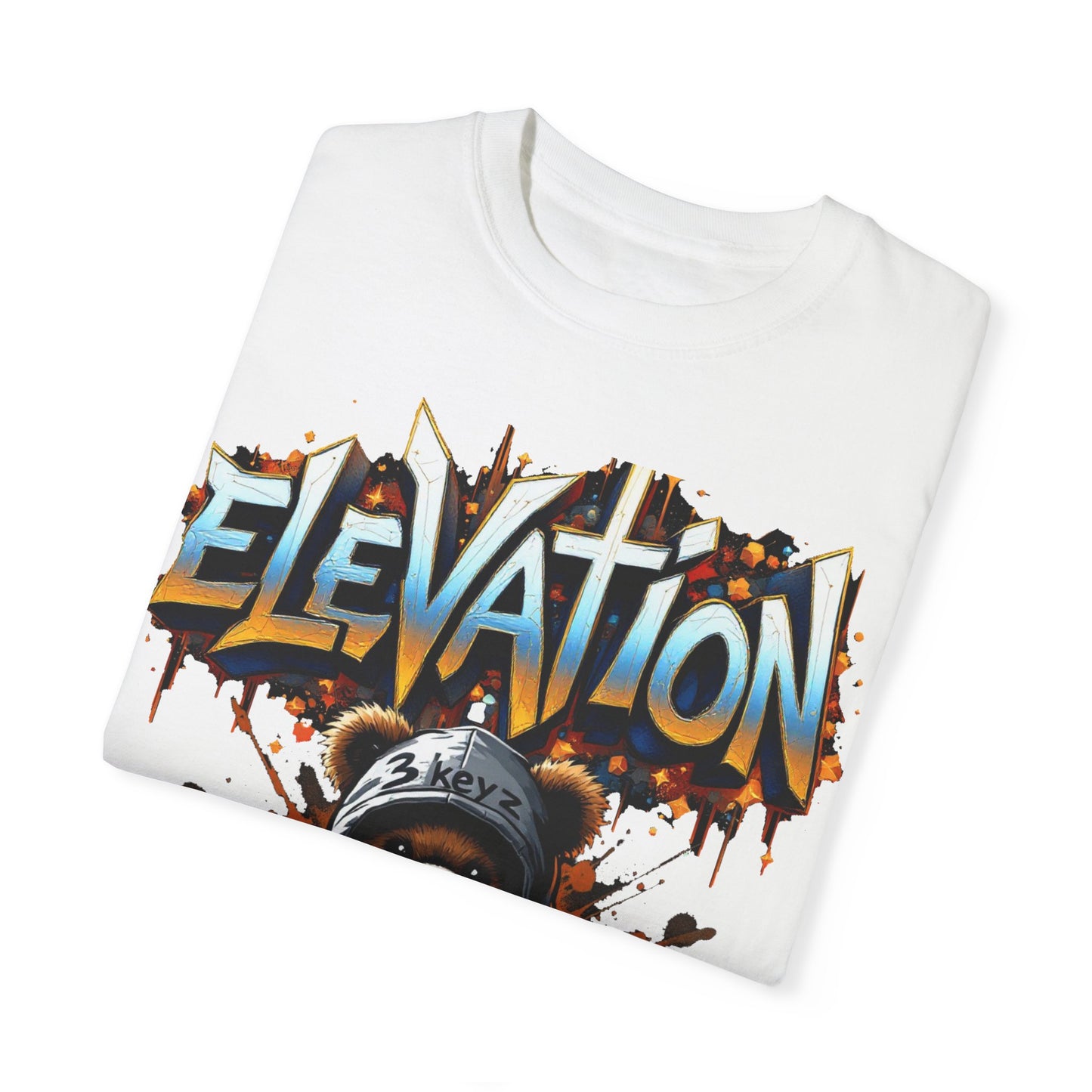 Street Drip T-shirt - Elevation Teddy Drip Orange Fierce