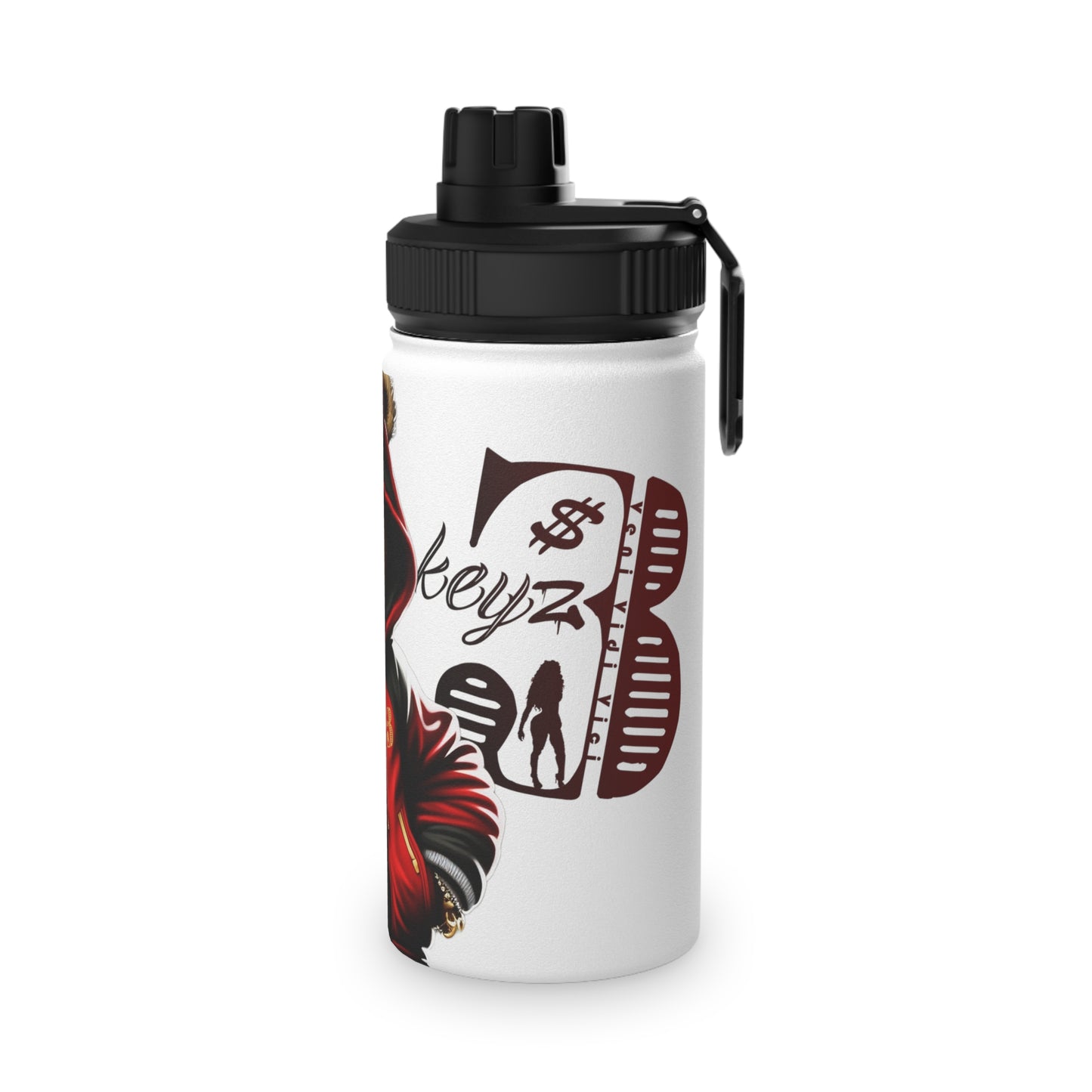 3keyz Cool Bear Red Stainless Steel Water Bottle with Sports Lid