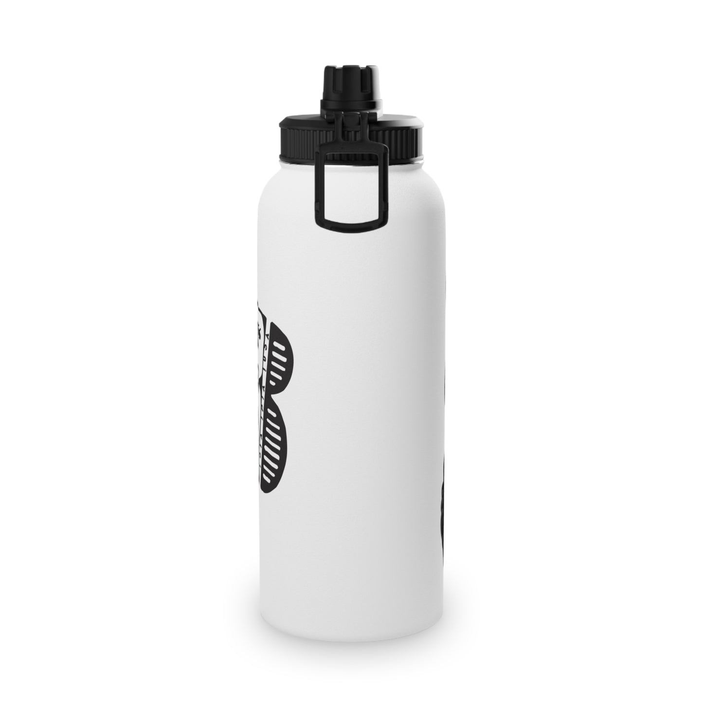 3keyz Cool Bear Black Stainless Steel Water Bottle with Sports Lid