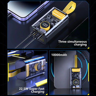 Custom Power Pro DIY Bank | PD 22.5W Fast-Charge Battery Case with Digital Display