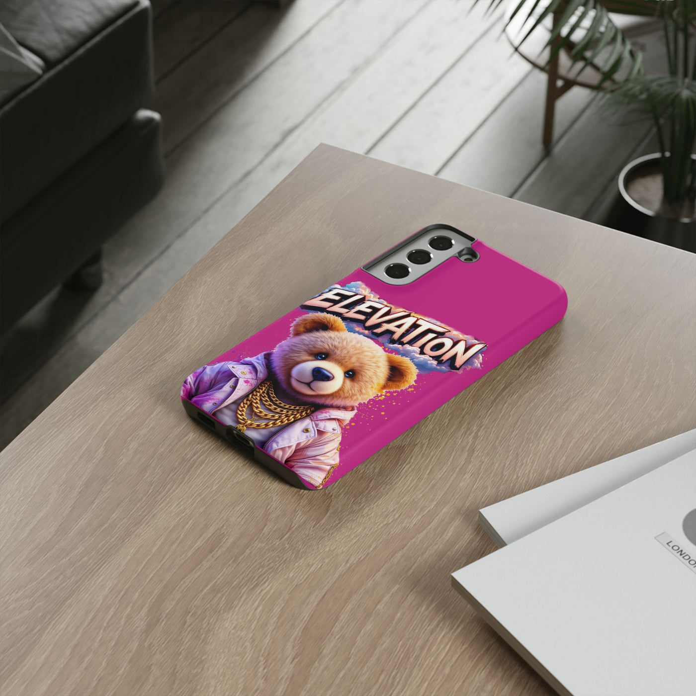 Elevated street drip Bear Pink Phone Case - Tough and Trendy Design