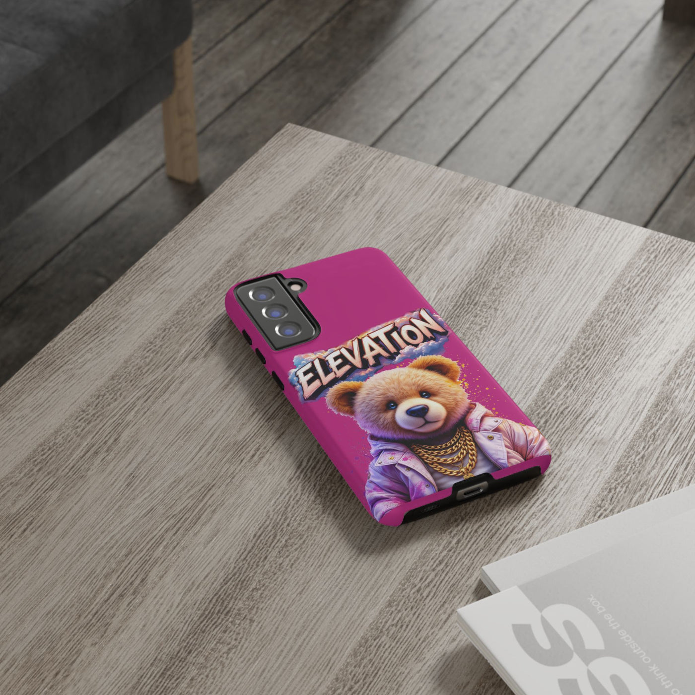 Elevated street drip Bear Pink Phone Case - Tough and Trendy Design