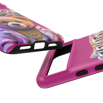 Elevated street drip Bear Pink Phone Case - Tough and Trendy Design