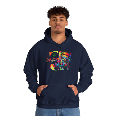 Unisex Hooded Sweatshirt 3keyz OG Teddy Drip Design Paint Splatter