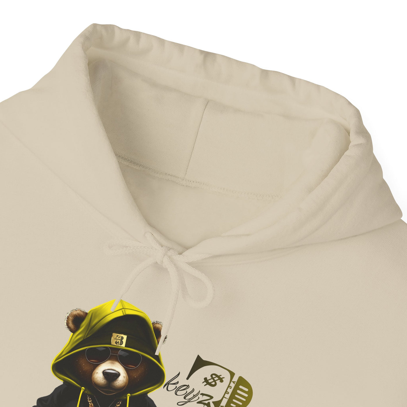 Unisex Hooded Sweatshirt 3keyz OG Teddy Drip Design Yellow