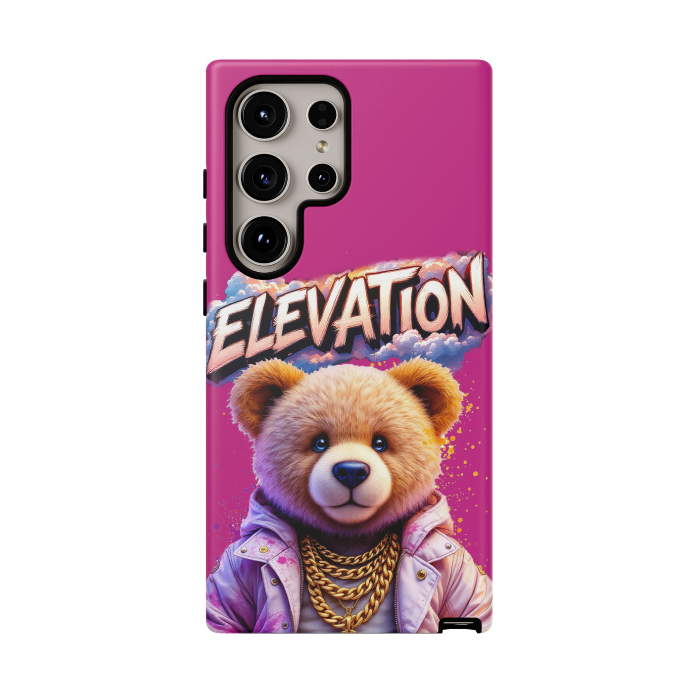 Elevated street drip Bear Pink Phone Case - Tough and Trendy Design