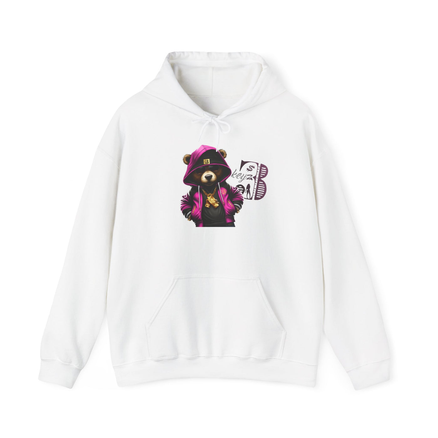 Unisex Hooded Sweatshirt 3keyz OG Teddy Drip Design Pinky