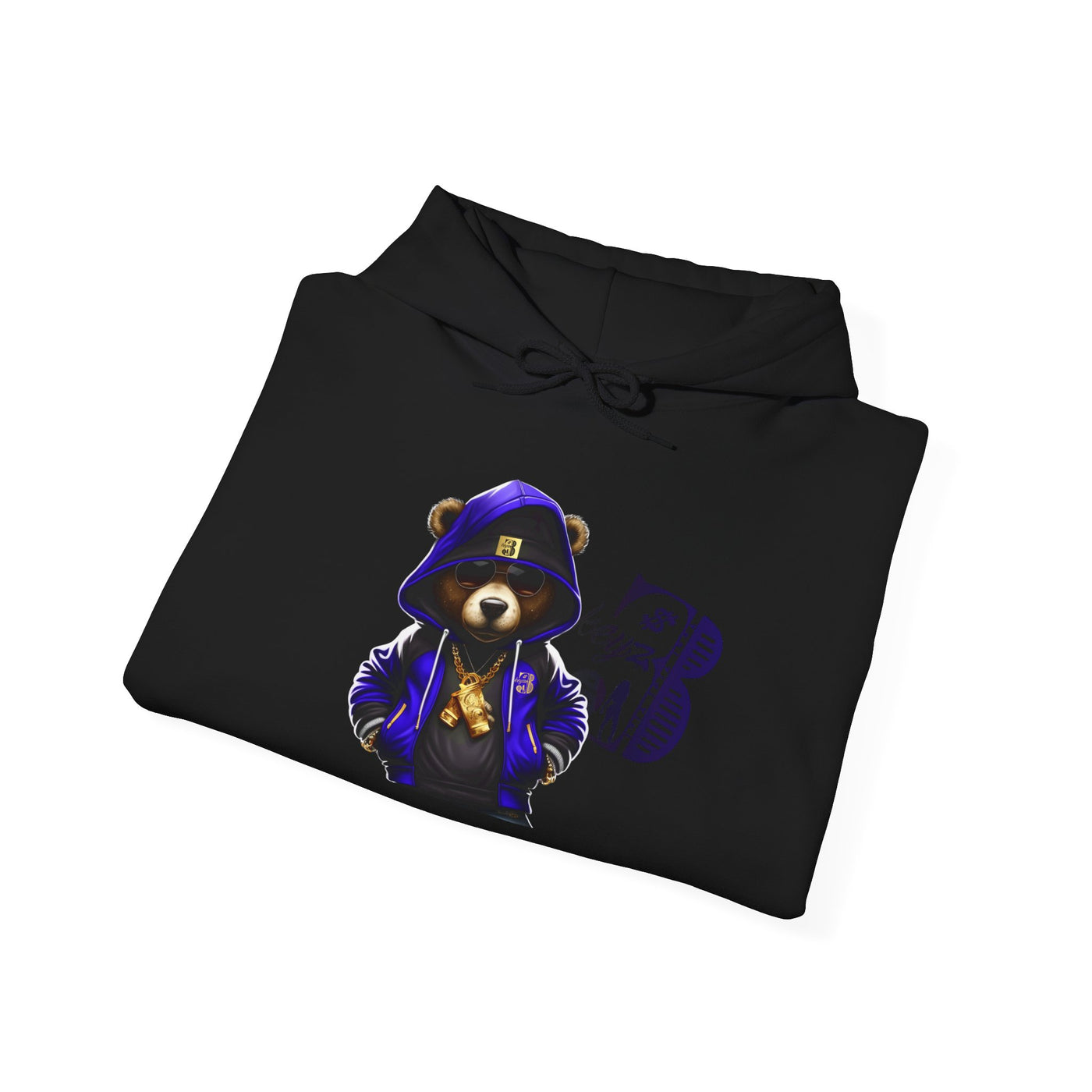 Unisex Hooded Sweatshirt 3keyz OG Teddy Drip Design Blue