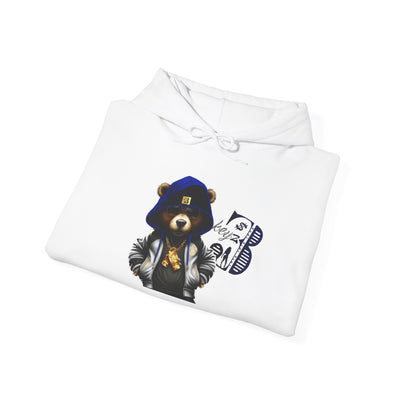 Unisex Hooded Sweatshirt 3keyz OG Teddy Drip Design Blue/Grey