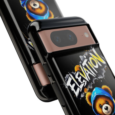Elevated street drip Bear Black Phone Case - Tough and Trendy Design