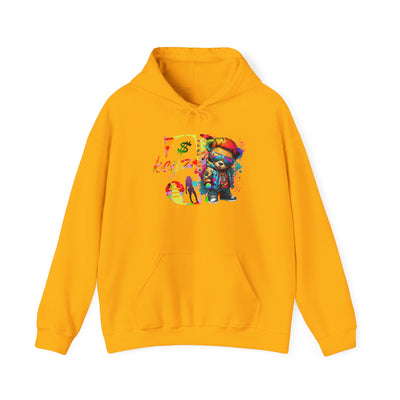 Unisex Hooded Sweatshirt 3keyz OG Teddy Drip Design Paint Splatter