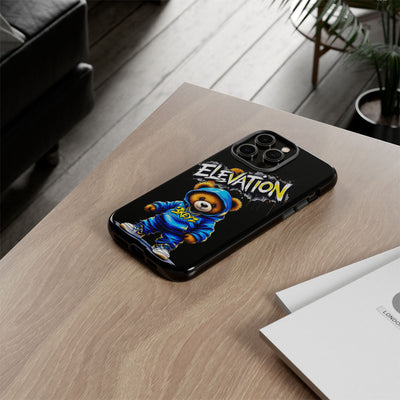 Elevated street drip Bear Black Phone Case - Tough and Trendy Design