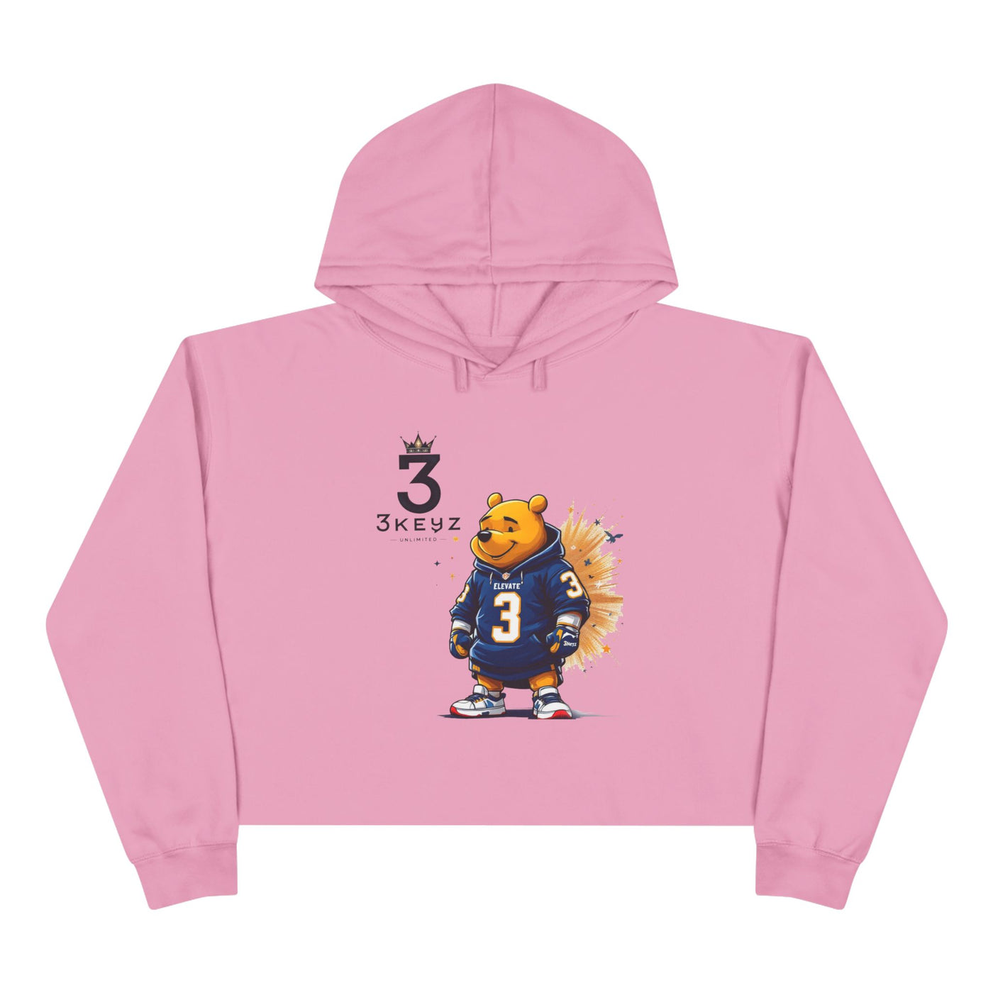 Women's Pooh Bear Crop Hoodie