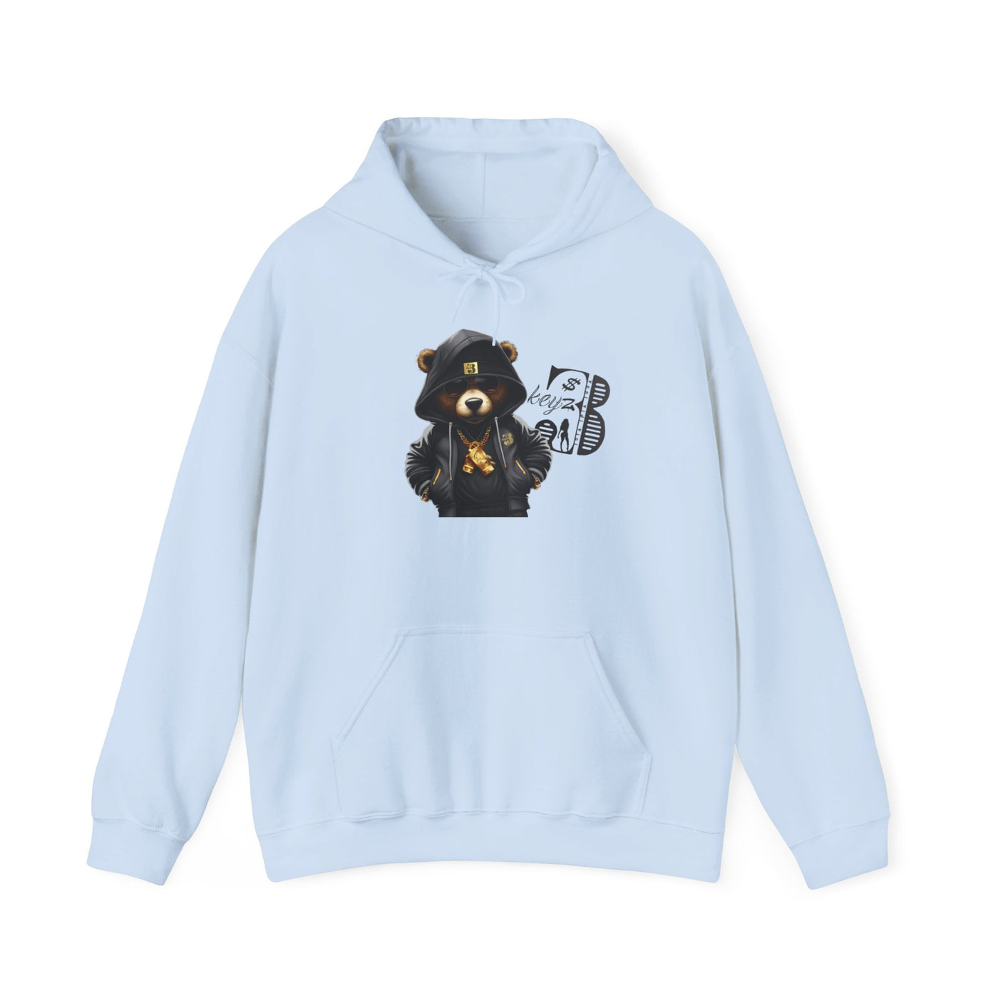 Unisex Hooded Sweatshirt 3keyz OG Teddy Drip Design Grey