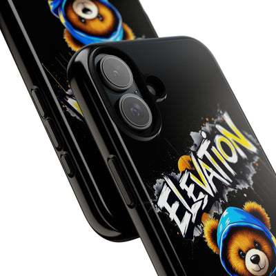 Elevated street drip Bear Black Phone Case - Tough and Trendy Design