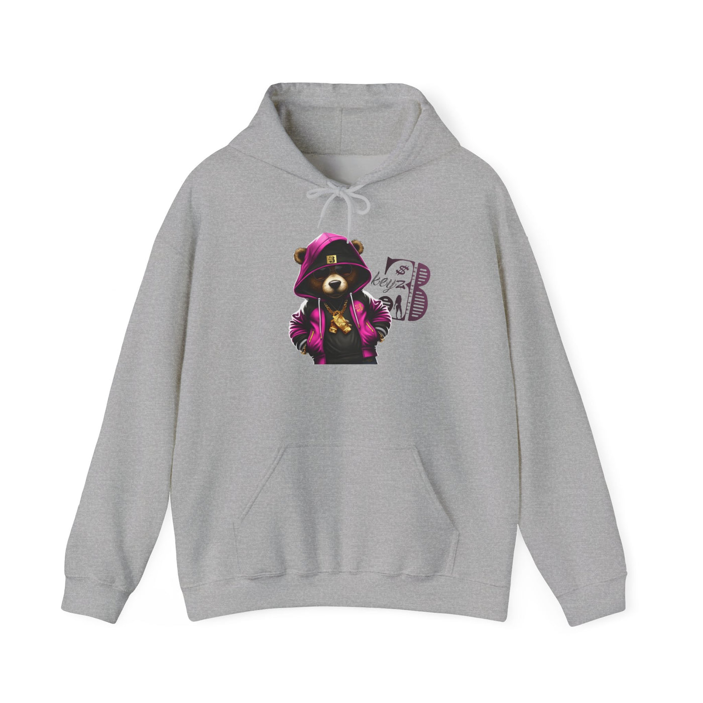Unisex Hooded Sweatshirt 3keyz OG Teddy Drip Design Pinky