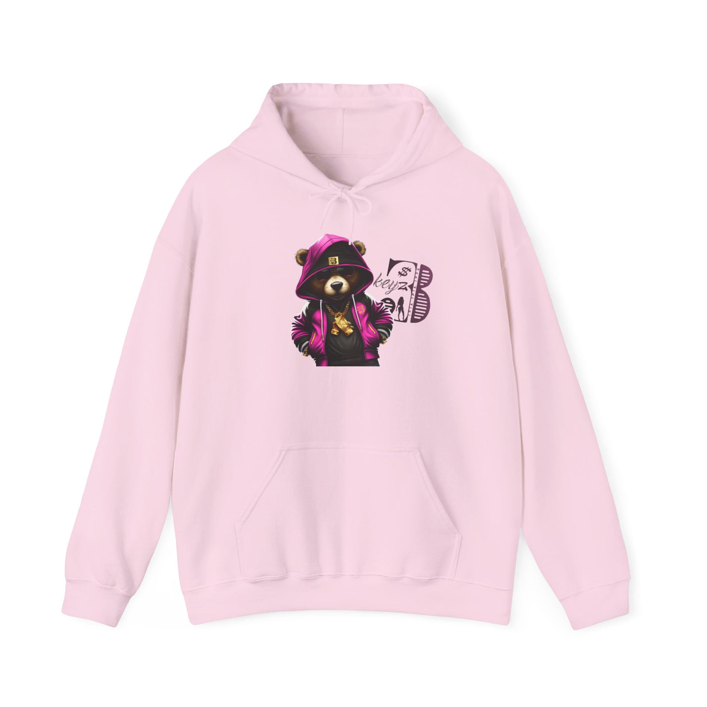 Unisex Hooded Sweatshirt 3keyz OG Teddy Drip Design Pinky