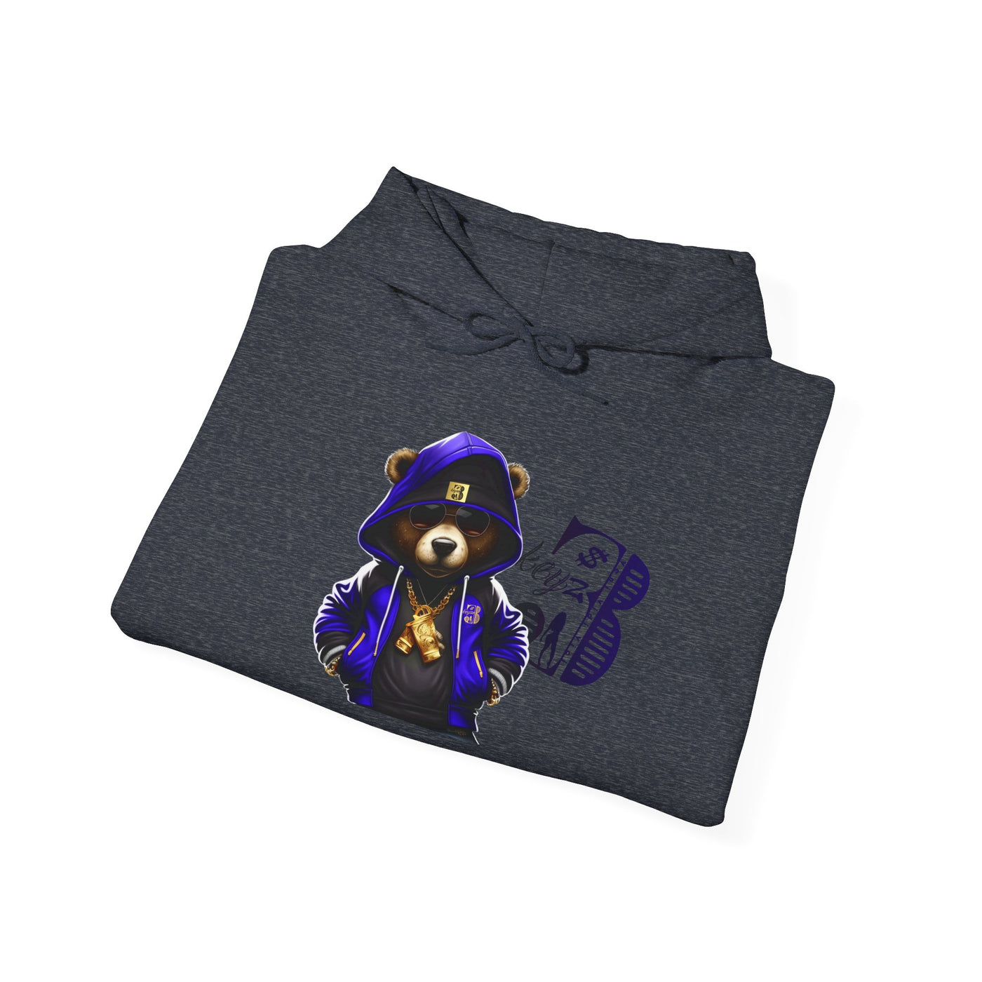 Unisex Hooded Sweatshirt 3keyz OG Teddy Drip Design Blue