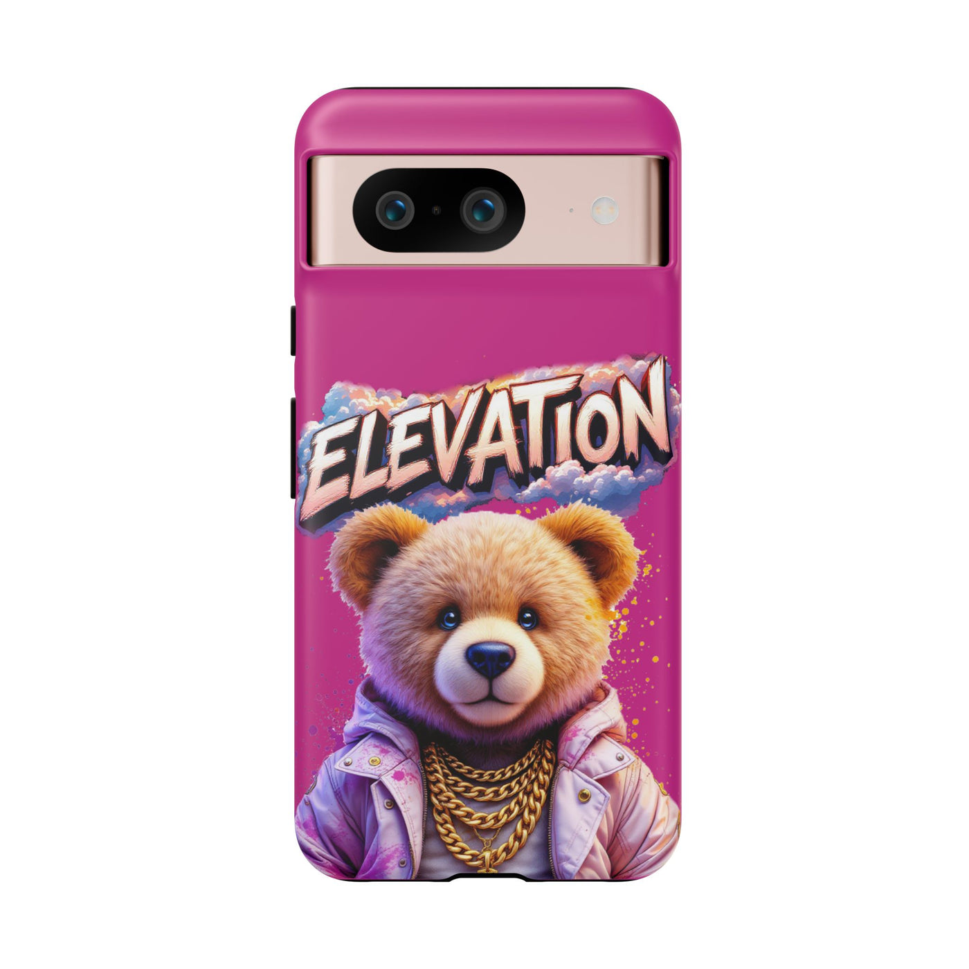Elevated street drip Bear Pink Phone Case - Tough and Trendy Design