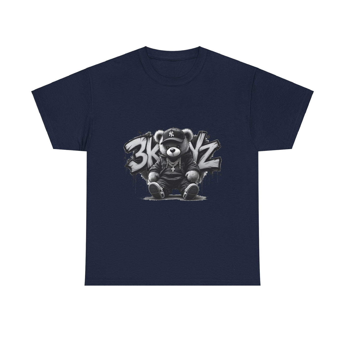 T-Shirt - 3keyz Teddy Drip B/W Unisex Heavy Cotton Tee