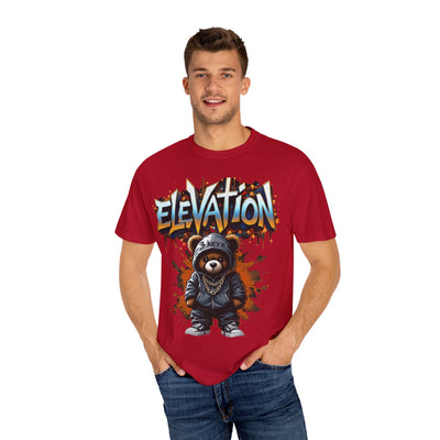 Street Drip T-shirt - Elevation Teddy Drip Orange Fierce