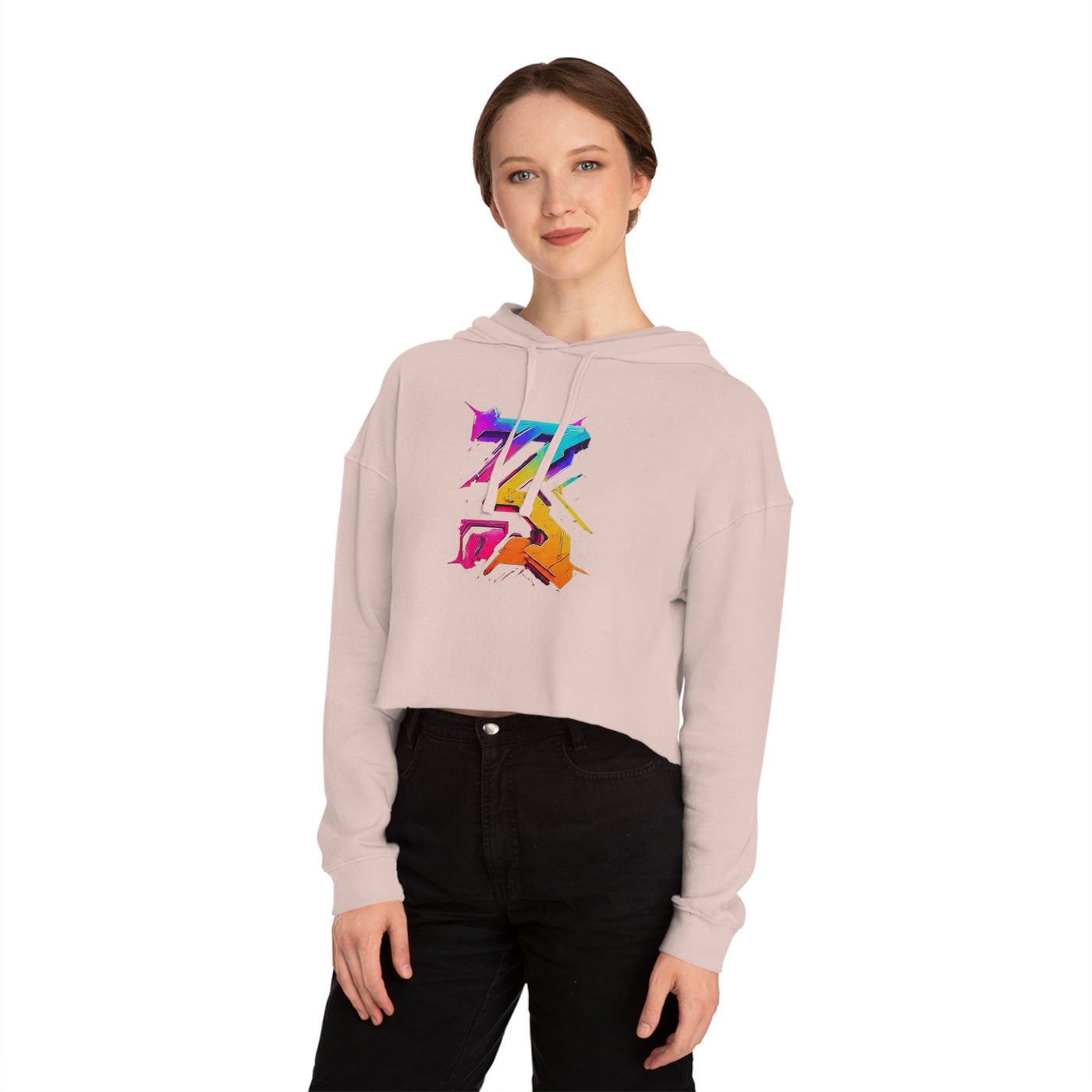 3keyz Big 3 colorway  Women’s Cropped Hooded Sweatshirt with Graphic Design