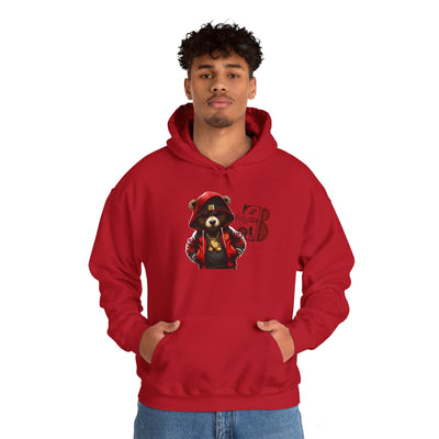 Unisex Hooded Sweatshirt 3keyz OG Teddy Drip Design Red/Black