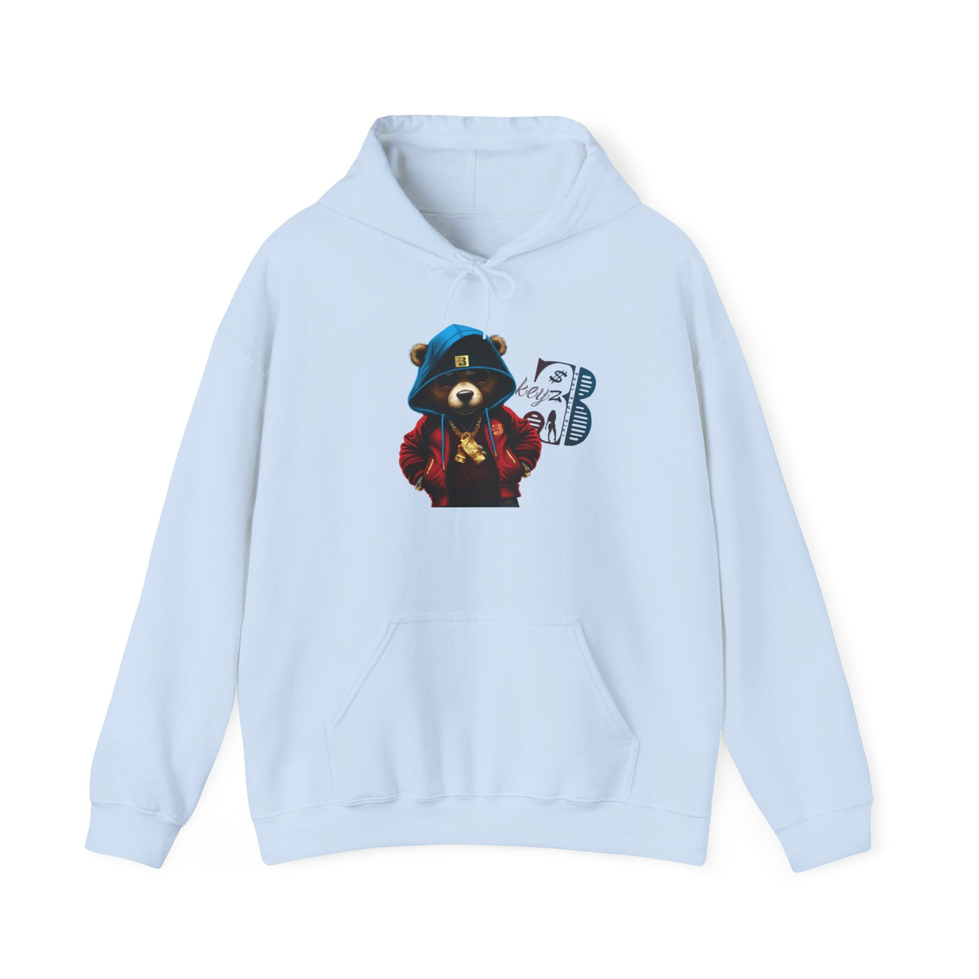 Unisex Hooded Sweatshirt 3keyz OG Teddy Drip Design R/W/B