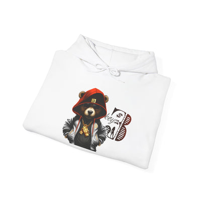 Unisex Hooded Sweatshirt 3keyz OG Teddy Drip Design Orange/White