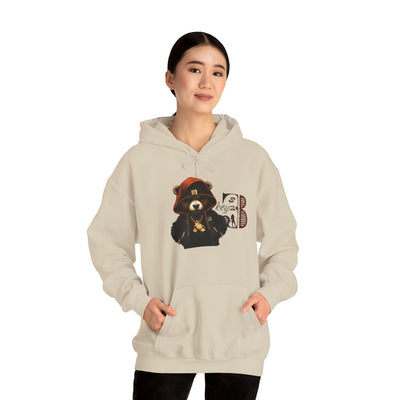 Unisex Hooded Sweatshirt 3keyz OG Teddy Drip Design Orange/Black