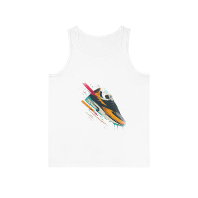 Athletic Tank Top with Shoe Drip Design