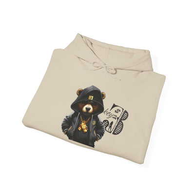 Unisex Hooded Sweatshirt 3keyz OG Teddy Drip Design Grey