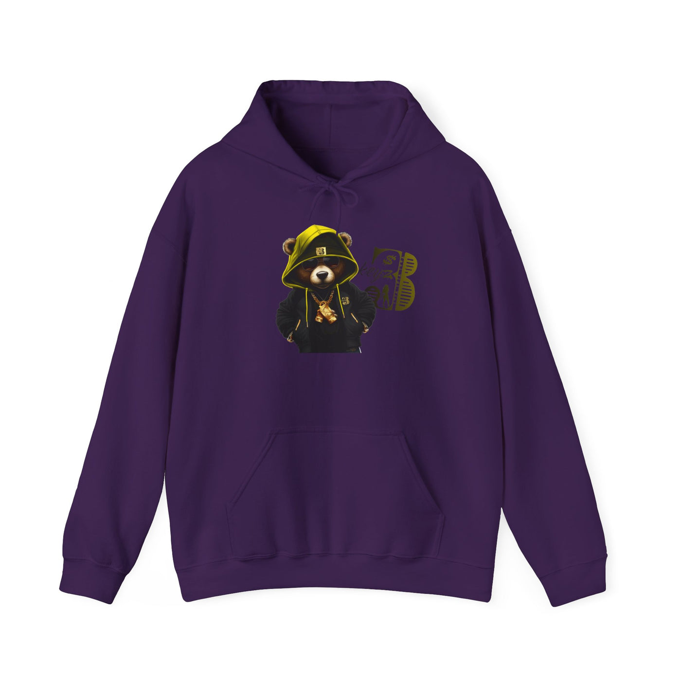 Unisex Hooded Sweatshirt 3keyz OG Teddy Drip Design Yellow