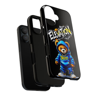 Elevated street drip Bear Black Phone Case - Tough and Trendy Design