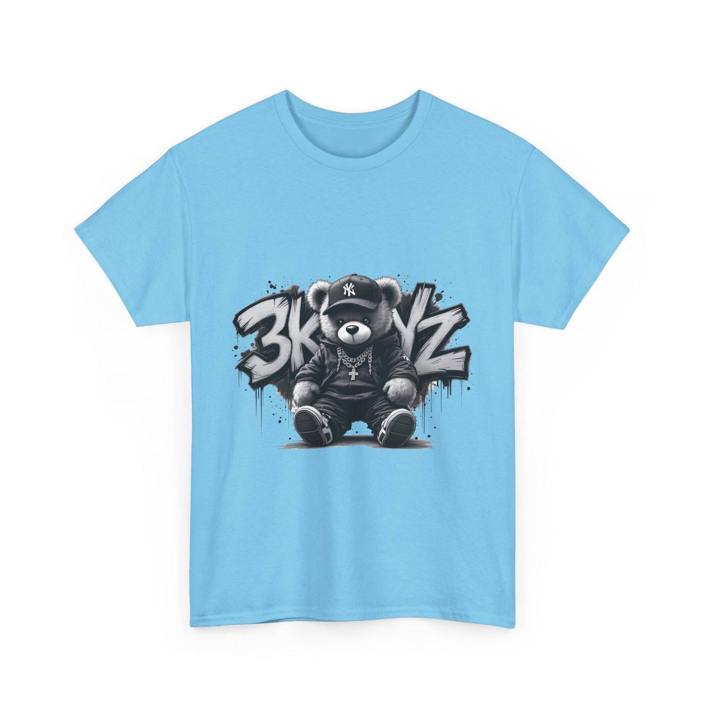 T-Shirt - 3keyz Teddy Drip B/W Unisex Heavy Cotton Tee