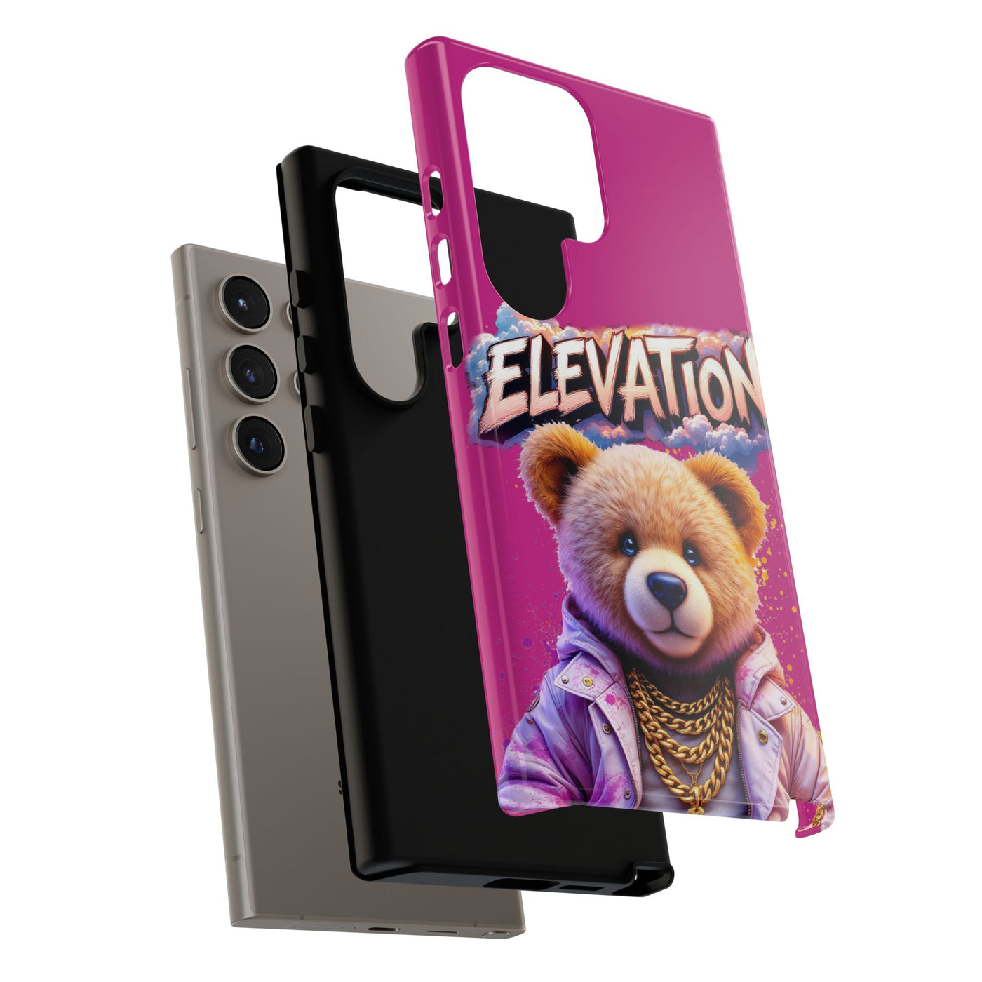 Elevated street drip Bear Pink Phone Case - Tough and Trendy Design